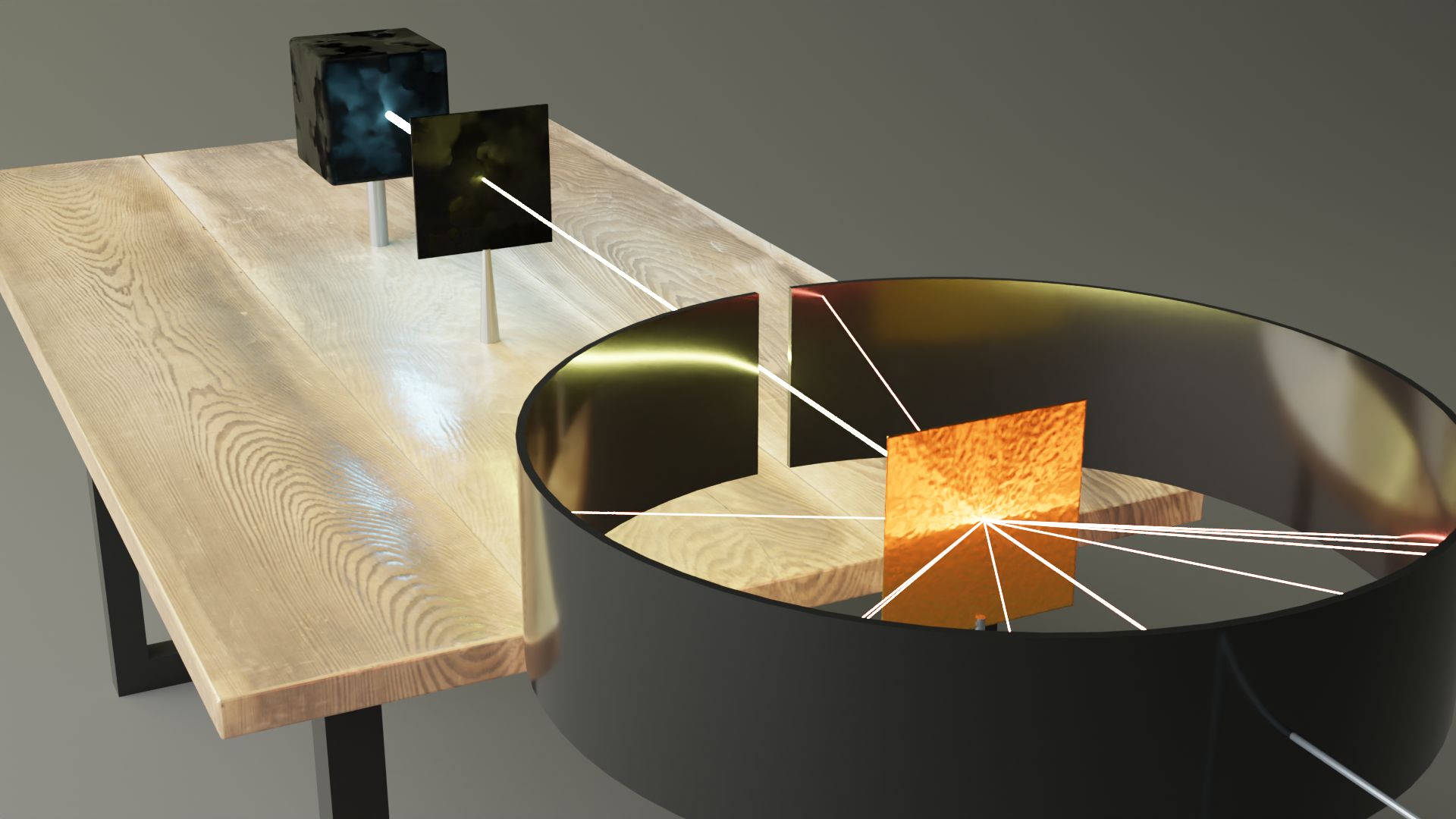 Rutherford, gold-plate experiment.