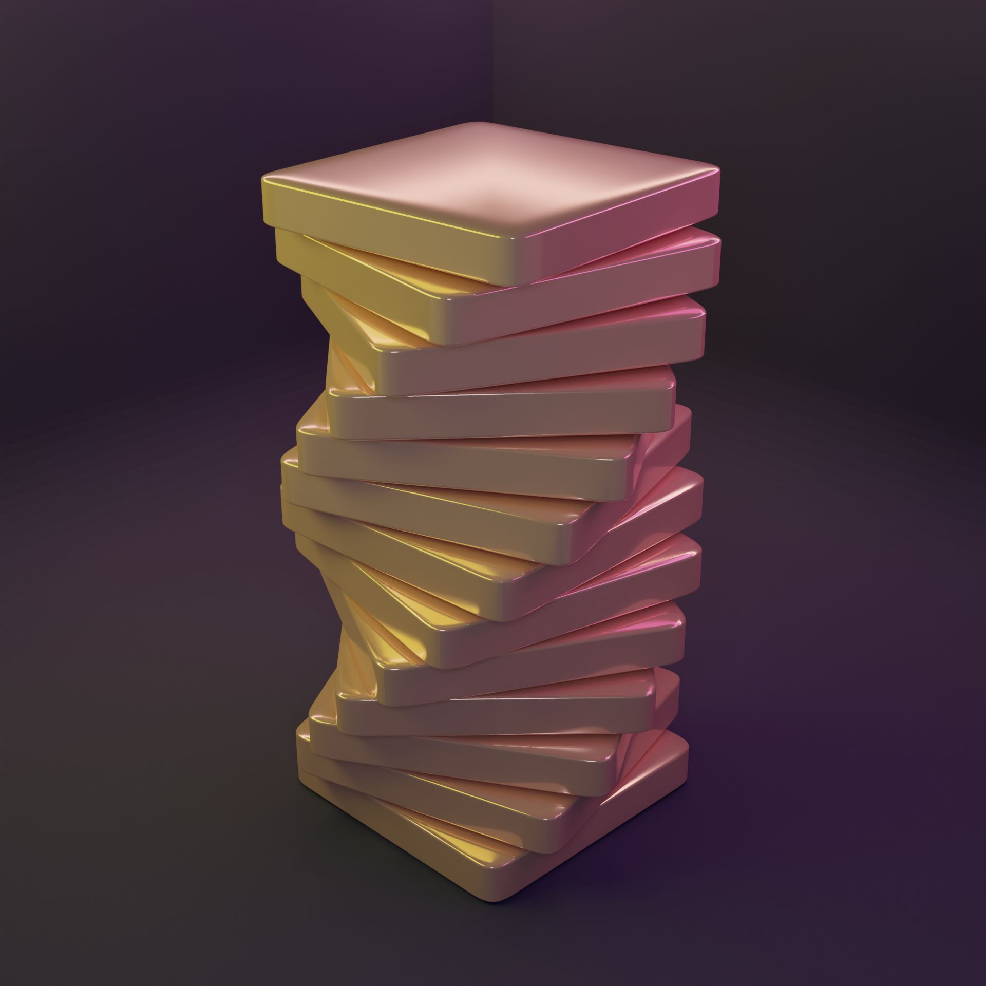 Spinning satisfying cubes.
